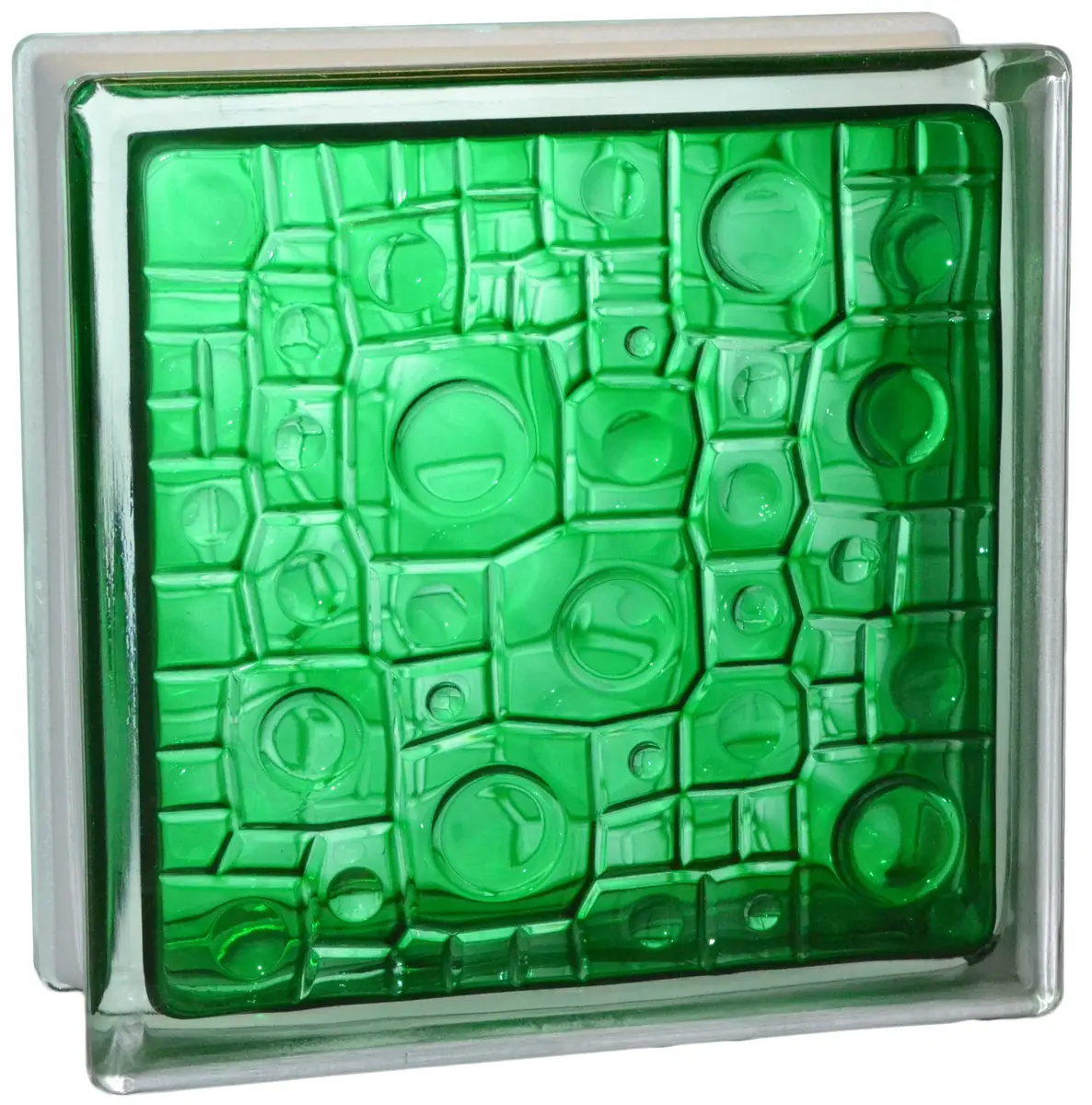 Стеклоблок Губка изумрудный 190*190*80 Glass Block
