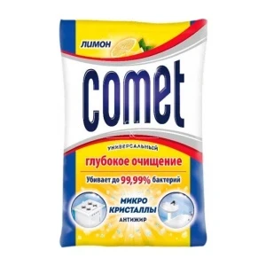 Фото для Средство чистящее с хлоринолом в пакете 350г Комет Лимон (20)