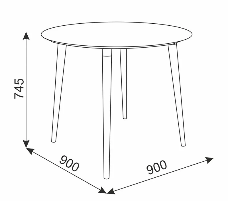 Стол обеденный Сканди-2 (Белый/Светлый лак)