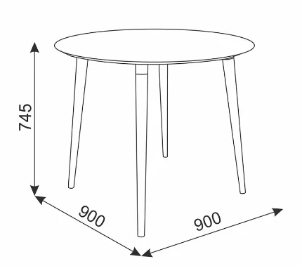 Стол обеденный Сканди-2 (Белый/Светлый лак)