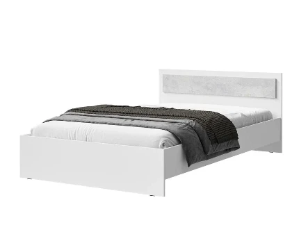 Фото для Кровать Лето 1.2 с настилом (Белый/Цемент светлый)