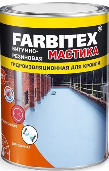 Мастика битумно-резиновая 2,0 кг (6) Farbitex