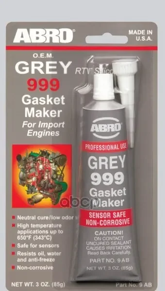Фото для Герметик-Прокладка Силиконовый (Серый) Oem 85г 9-Ab-R Abro ABRO арт. 9-AB-R
