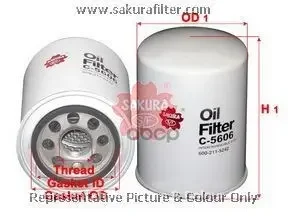 Фото для Фильтр Масляный 60021-15242 Sakura C5606 Sakura арт. C5606