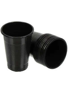 Фото для Стаканы GRIFON BLACK 200мл ПП 1/10