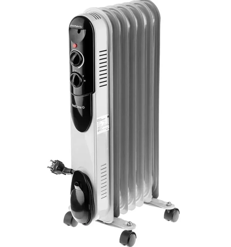 Масляный радиатор Neoclima, NC 9307,7 секций, 1.5 кВт