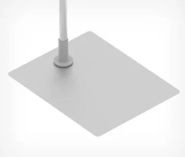 Фото для Подставка прямоугольная металлическая BASE-ML с пеньком, винт M6, цвет серый