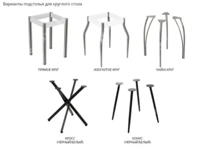 Стол обеденный Круг ЛДСП (подстолье прямое)