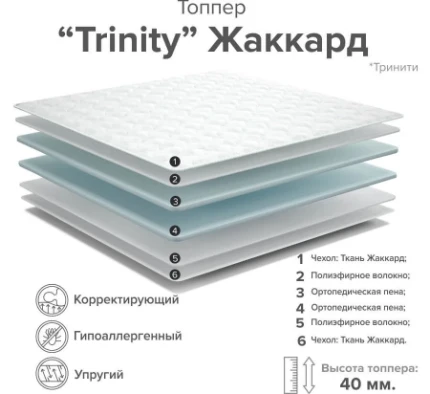 Фото для Топпер Trinity Jacq 1,8*2,0