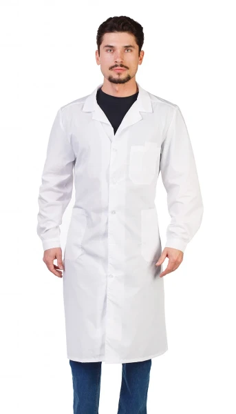 Фото для Халат МЕДИЦИНСКИЙ СТАНДАРТ муж. тк. тиси отбеленная