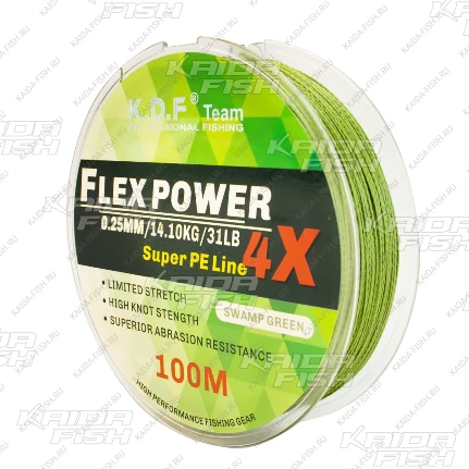 Фото для Плетеный шнур KDF FlexPower 4X 100 м в ассорт