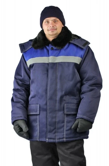 КУР802 Куртка мужская "УРАЛ" (44-46, 170-176, т-синий)