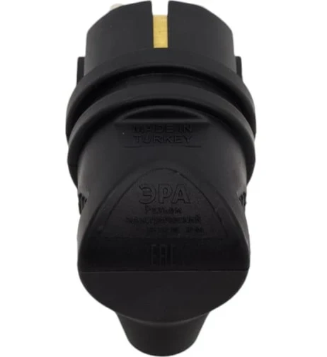 Вилка ЭРА V9-В-IP44 каучуковая с/з 90град.16А черная