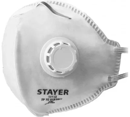 Фото для Плоская полумаска фильтрующая STAYER FV-80 FFP1 с клапаном