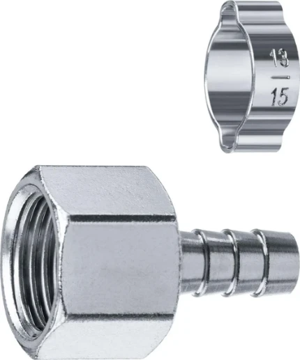 Фото для ЗУБР штуцер ″елочка″, 10 мм - 1/2″F, переходник с обжимным хомутом, Профессионал (64923-1/2-10)
