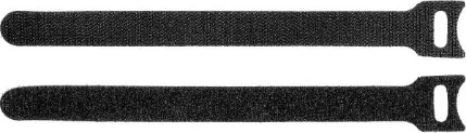 Фото для ЗУБР ВЕЛЬКРО, 16 x 210 мм, нейлон РА66, 10 шт, черные, кабельные стяжки-липучки, Профессионал (30932-10)