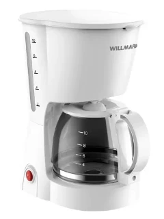 Фото для Кофеварка капельная WILLMARK WCM-1350D (900 Вт.,противокап.сист.,нейл.фильтр.стекл.кувш.1,2л.) (Белы