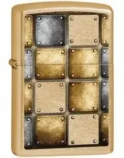 Зажигалка Zippo 28539 Classic, латунь с покрытием Gold Dust, золотой, матовая, 36х12x56 мм 
