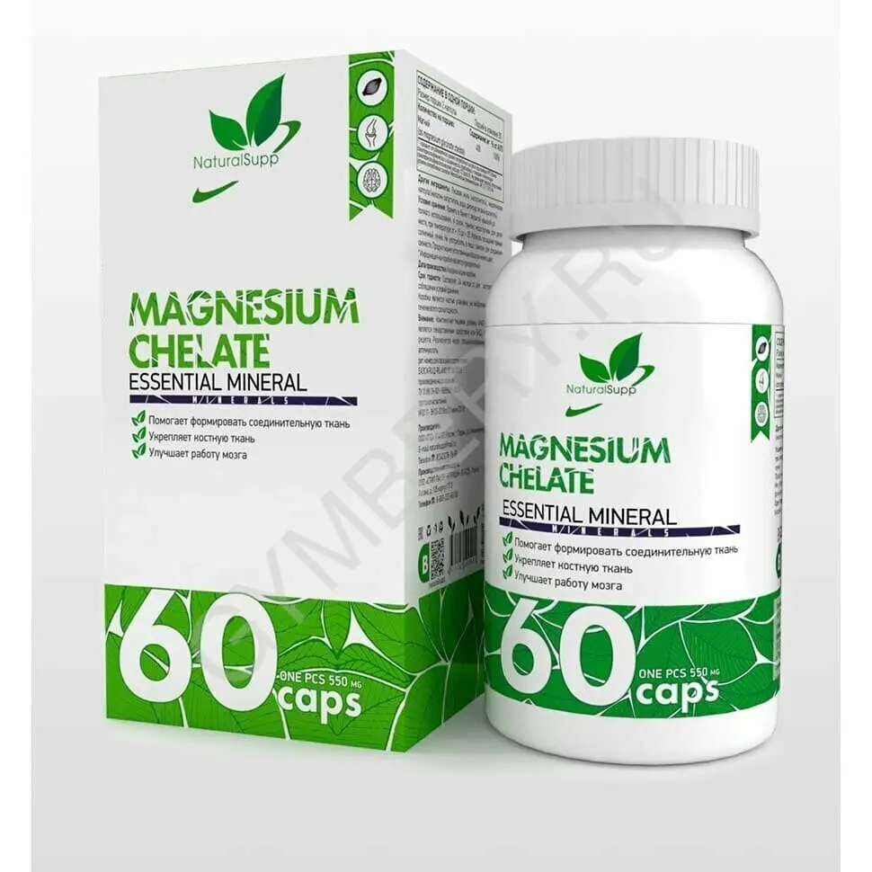 Natural Supp Magnesium Chelate 200mg 60 caps, шт., арт. 2607059