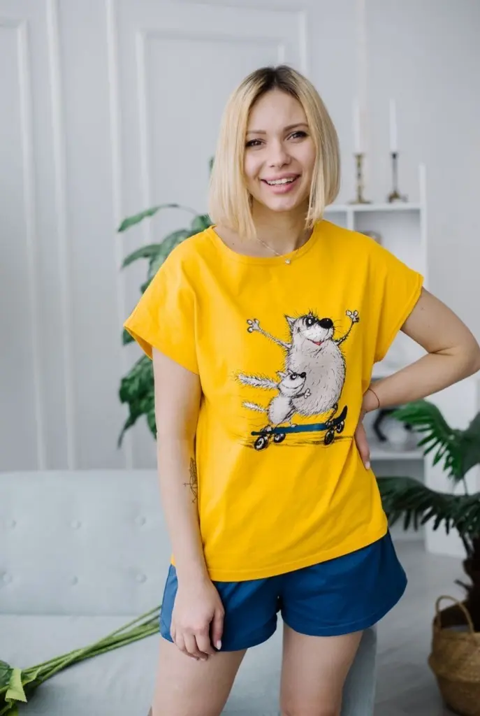 Пижама женская шорты футболка