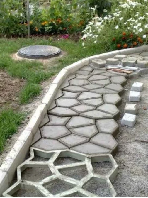 
Бетонирование дорожек и тротуаров