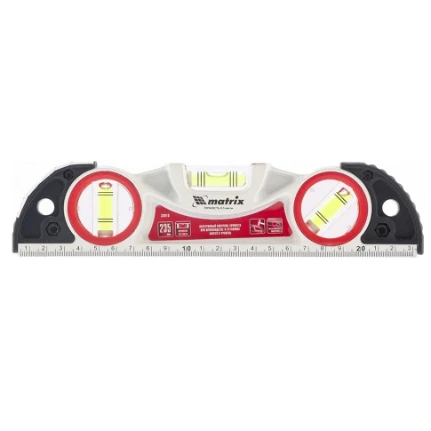 Фото для Уровень 0,235м - литой, 3 глазка, фрезерованный - MATRIX