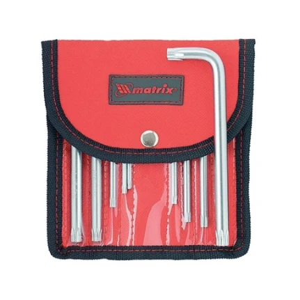Фото для Ключи имбусовые TORX (Т10 - Т50мм) 9шт короткие в чехле - MATRIX