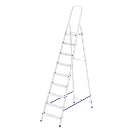 Фото для Лестница-стремянка, 9 ступеней, алюминиевая, h = 1,87м - Сибртех