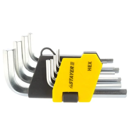 Фото для Ключи имбусовые HEX (1,5-10,0мм) 9шт короткие - STAYER