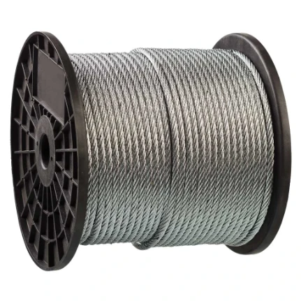 Фото для Трос стальной DIN 3055, цинк синтетич.сердцевина d= 5мм, L=150м - Зубр