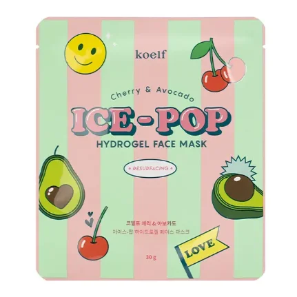 Фото для Гидрогелевая маска для лица с вишней и авокадо KOELF Cherry Avocado Ice-Pop Hydrogel Face Mask