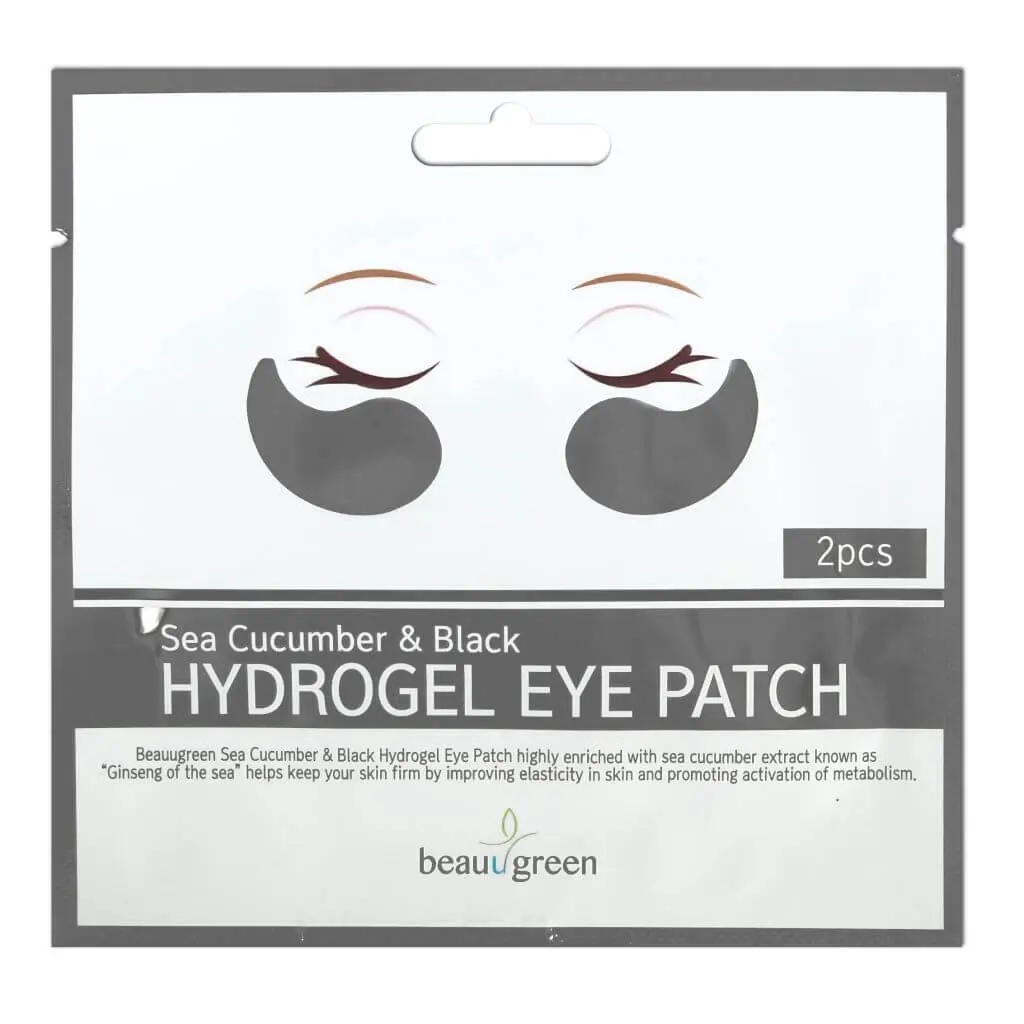 Гидрогелевые лифтинг патчи на 1 применение BeauuGreen Sea CucumberBlack Hydrogel Eye Patch