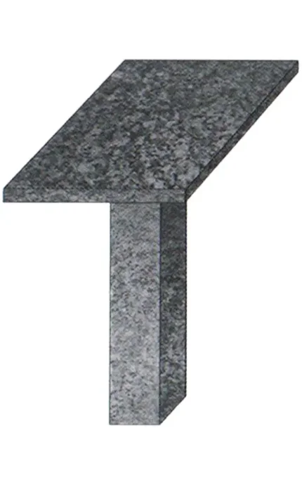 Фото для Столик на кладбище из серого гранита СВ-2(Стол из камня, стол для улицы)