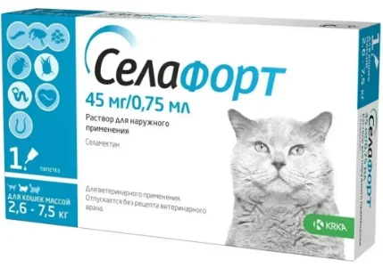Фото для Селафорт д/кошек 2,6-7,5 кг 6% 1 пипетка