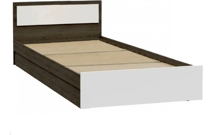 Мартина Кровать 0,9м (Белый, венге)