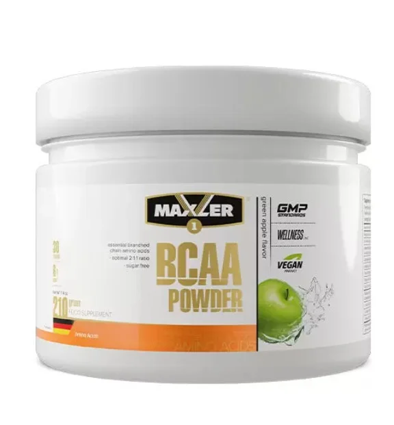 БЦАА MAXLER Powder 2:1:1 Sugar Free 210г. Зеленое яблоко