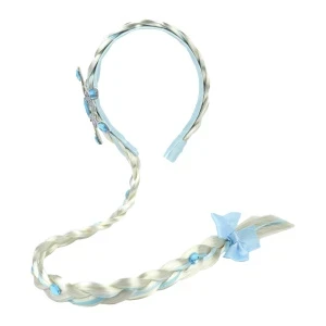Фото для Ободок с косой и голубым бантом