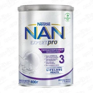 Фото для Молочко Nestle NAN гипоаллергенная 3 400г с 12мес БЗМЖ