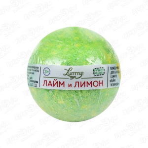 Бомбочка для ванны Lummy лайм и лимон с 3лет