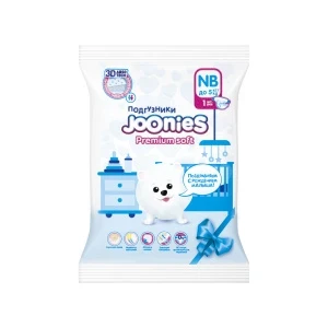 Фото для Подгузники Joonies Premium Soft NB для новорожденных 0-5кг 1шт