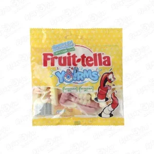 Фото для Мармелад Fruittella Червячки со вкусом йогурта и фруктовым соком 138г