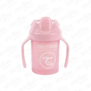 Поильник TWISTSHAKE mini cup розовый 230мл с 4мес