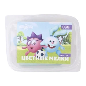 Фото для Мелки цветные Смешарики 6шт 6цв