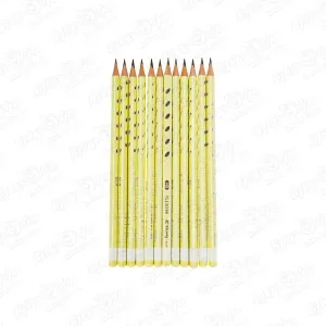 Набор чернографитных карандашей 12шт в ассортименте