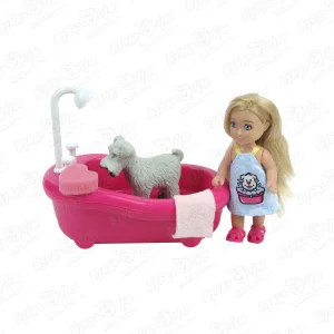 Кукла Ankiki с питомцем и ванной 10см