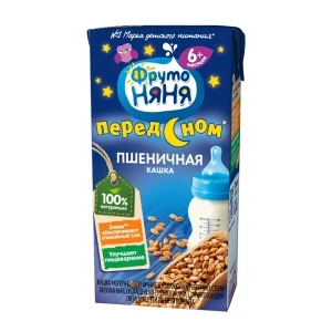 Фото для Каша ФрутоНяня перед сном молочная пшеничная 200мл с 6мес БЗМЖ