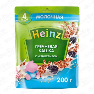 Каша Heinz молочная гречневая с черносливом 200г с 4мес БМЗЖ