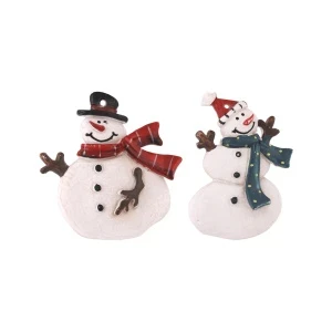 Фото для Украшение подвесное Веселый снеговик в шарфе 6см в ассортименте