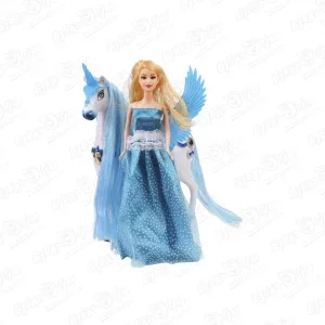 Фото для Набор игровой кукла Сказочная принцесса и единорог со световыми и звуковыми эффектами