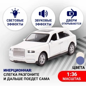 Фото для Автомобиль Внедорожник Kings toy инерционный световые звуковые эффекты металлический 1:36 в ассортименте
